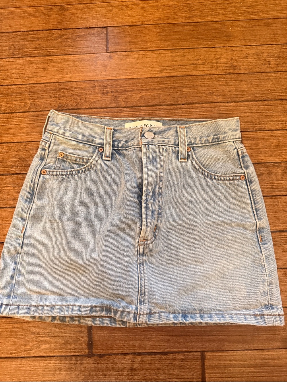 Aritzia Denim Mini Skirt - Light Blue